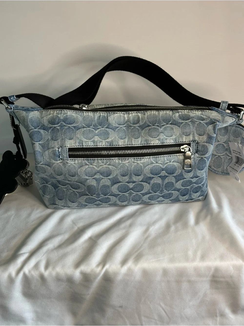 Coach Loved Denim Signature Small Finn Crossbody Bag with Coin Pouch CDY53